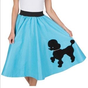Adult Vintage Blue Poodle Skirt Halloween Costume
